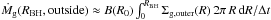 \hbox{$\dot M_{\rm g}(R_{\rm BH},{\rm outside})\approx B(R_0)\int_0^{R_{\rm BH}}\Sigma_{\rm g,outer}(R)\,2\pi\,R\,{\rm d}R/\Delta t$}