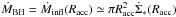 \hbox{$\dot M_{\rm BH}= \dot M_{\rm infl} (R_{\rm acc}) \simeq \pi R_{\rm acc}^2 \dot \Sigma_*(R_{\rm acc})$}