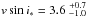 \hbox{$v\sin i_{*} = 3.6\stackrel{+0.7}{_{-1.0}}$}