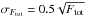 \hbox{$\sigma_{F_{\rm tot}} = 0.5 \sqrt{F_{\rm tot}}$}