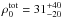 \hbox{$\rho^{\rm tot}_0=31^{+40}_{-20}$}