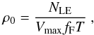 \begin{equation} \label{rate1} \rho_0=\frac{N_{\rm LE}}{V_{\rm max} f_{\rm F} T}\ , \end{equation}