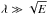 \hbox{$\lambda\gg\sqrt{E}$}