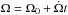 \hbox{$\Omega = \Omega_0 +\dot{\Omega}t$}