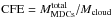 \hbox{${\rm CFE}=M^{\rm \tiny total}_{\rm \tiny MDCs}/M_{\rm cloud}$}