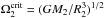 \hbox{$\Omega_{2}^{\mathrm{crit}}=(GM_{2}/R_{2}^{3})^{1/2}$}