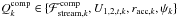 \hbox{$Q^{\mathrm{comp}}_{k}\in\{\mathcal{F}_{\mathrm{stream},k}^{\mathrm{comp}},U_{1,2,t,k},r_{\mathrm{acc},k},\psi_{k}\}$}