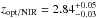 \hbox{$z_{\rm opt/NIR}=2.84^{+0.05}_{-0.03}$}