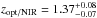 \hbox{$z_{\rm opt/NIR}=1.37^{+0.08}_{-0.07}$}