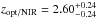 \hbox{$z_{\rm opt/NIR}=2.60^{+0.24}_{-0.24}$}