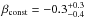 \hbox{$\beta_{\rm const}\,\!=\,\!-0.3 ^{+0.3}_{-0.4}$}