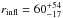 \hbox{$r_{\rm infl} = 60^{+54}_{-17}$}