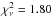 \hbox{$\chi_{\nu}^2=1.80$}