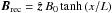 \hbox{$\vec{B}_\mathrm{rec} = \hat{\vec{z}}\, B_0 \tanh\left( {x}/{L} \right)$}