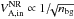 \hbox{$V_\mathrm{A,in}^\mathrm{NR} \propto 1{/}\!\!\sqrt{n_\mathrm{bg}}$}