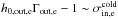 \hbox{$h_{0,\mathrm{out},\mathrm{e}}\Gamma_{\mathrm{out},\mathrm{e}}-1 \sim \sigma_{\mathrm{in},\mathrm{e}}^\mathrm{cold}$}