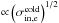 \hbox{${\propto} \left( \sigma^\mathrm{cold}_{\mathrm{in},\mathrm{e}} \right)^{1/2}$}