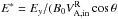 \hbox{$E^* = E_y/(B_0V_\mathrm{A,in}^\mathrm{R}\cos\theta$}