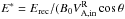 \hbox{$E^* = E_\mathrm{rec} / (B_0 V_\mathrm{A,in}^\mathrm{R}\cos\theta$}