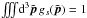 \hbox{$\iiint\!\mathrm{d}^3\tilde{\vec{p}}\,g_s(\tilde{\vec{p}}) = 1$}