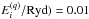\hbox{$E_i^{(q)}/{\rm{Ryd}})=0.01$}