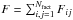 \hbox{$F = \sum_{i,j=1}^{N_{\rm fact}} F_{ij}$}