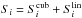 \hbox{$S_i = S^{\rm cub}_i + S^{\rm lin}_i$}