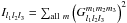 \hbox{$I_{l_1l_2l_3} = \sum_{{{\rm all}~m}} \left(G^{m_1m_2m_3}_{l_1l_2l_3}\right)^2$}
