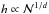 \hbox{$h\propto\mathcal N ^{1/d}$}