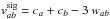 \hbox{$v^{\rm sig}_{ab} = c_a +c_b-3~w_{ab}$}