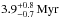 \hbox{$3.9_{-0.7}^{+0.8}\,\mathrm{Myr}$}