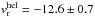\hbox{$v^{\rm hel}_{\rm r} = -12.6\pm0.7$}