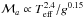 \hbox{$\mathcal{M}_a \propto T_\mathrm{eff}^{2.4}/g^{0.15}$}