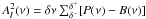 \hbox{$A^2_{l}(\nu) = \delta\nu \sum_{\delta^{-}}^{\delta^{+}} [P(\nu)-B(\nu)]$}
