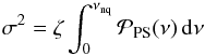 \appendix \setcounter{section}{1} \begin{equation} \label{eq:par} \sigma^2 = \zeta \int_{0}^{\nu_{\rm nq}} \mathcal{P}_{\rm PS}(\nu)\,{\rm d}\nu \end{equation}