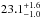 \hbox{$23.1^{+1.6}_{-1.0}$}