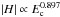 \hbox{$|H| \propto E_\mathrm{c}^{0.897}$}