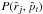 \hbox{$P(\hat{r}_j,\hat{p}_t)$}