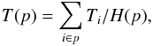\appendix \setcounter{section}{5} \begin{equation} T(p) = \sum_{i \in p} T_i/H(p), \label{eqn:map_beam_full} \end{equation}