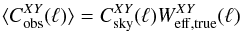 \appendix \setcounter{section}{7} \begin{equation} \langle C^{XY}_{\rm obs}(\ell)\rangle = C^{XY}_{\rm sky}(\ell) W^{XY}_{\rm eff, true}(\ell) \end{equation}