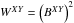 \hbox{$W^{XY} =\left(B^{XY}\right)^2$}