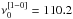\hbox{$\nu_0^{[1-0]}=110.2$}