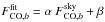 \hbox{$F_{{\rm CO},b}^{\rm fit} = \alpha \ F_{{\rm CO},b}^{\rm sky} + \beta$}