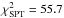 \hbox{$\chi^2_{\rm SPT}=55.7$}