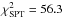\hbox{$\chi^2_{\rm SPT}=56.3$}