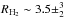 \hbox{$R_{{\rm H_{2}}}\sim3.5\pm_{2}^{3}$}