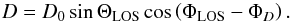 \appendix \setcounter{section}{2} \begin{equation} D = D_0\sin \Theta_\mathrm{LOS}\cos\left(\Phi_\mathrm{LOS}-\Phi_{D}\right). \label{eq:constantlessDipole} \end{equation}