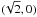 \hbox{$(\!\sqrt{2},0)$}