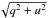\hbox{$\sqrt{q^2+u^2}$}
