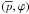 \hbox{$(\overline{p},\varphi)$}